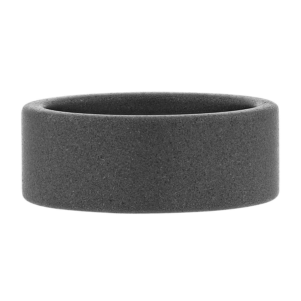 Gray Tungsten 9 mm Matte Flat Wedding Band, Size 10