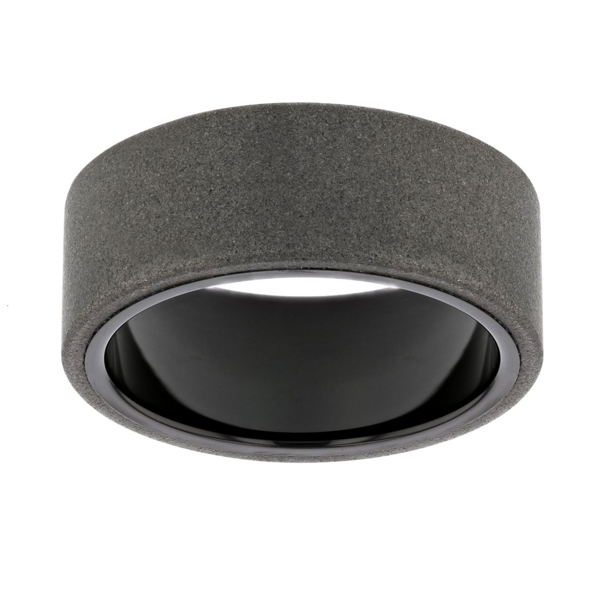 Black Tungsten Carbide With Matte Finish 9mm Wedding Band, Size 10