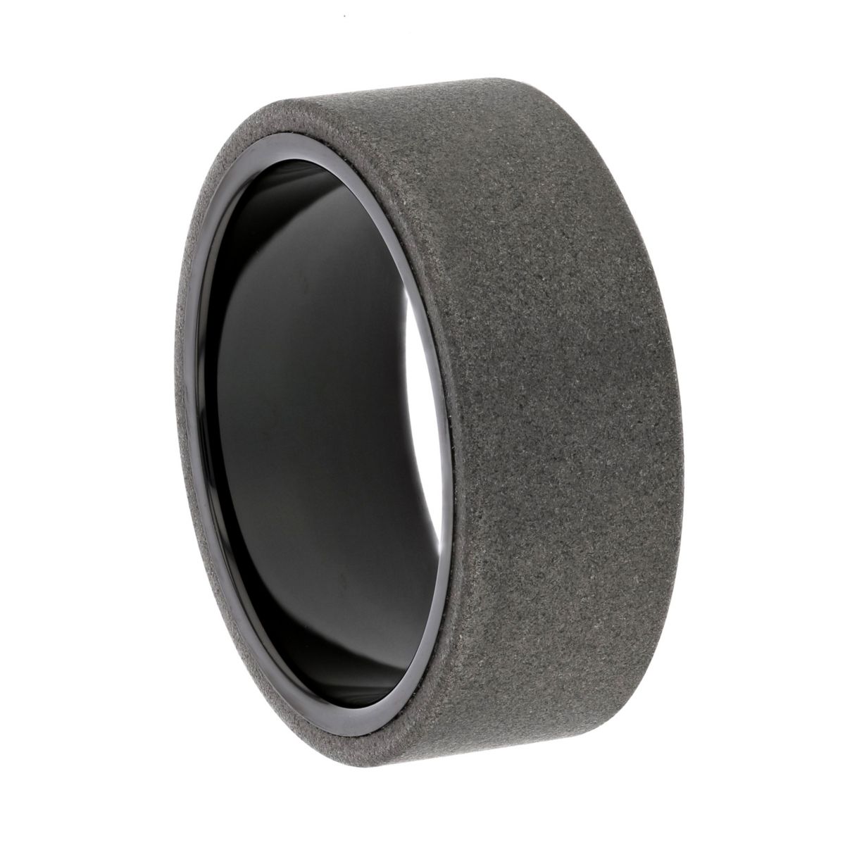 Black Tungsten Carbide With Matte Finish 9mm Wedding Band, Size 10
