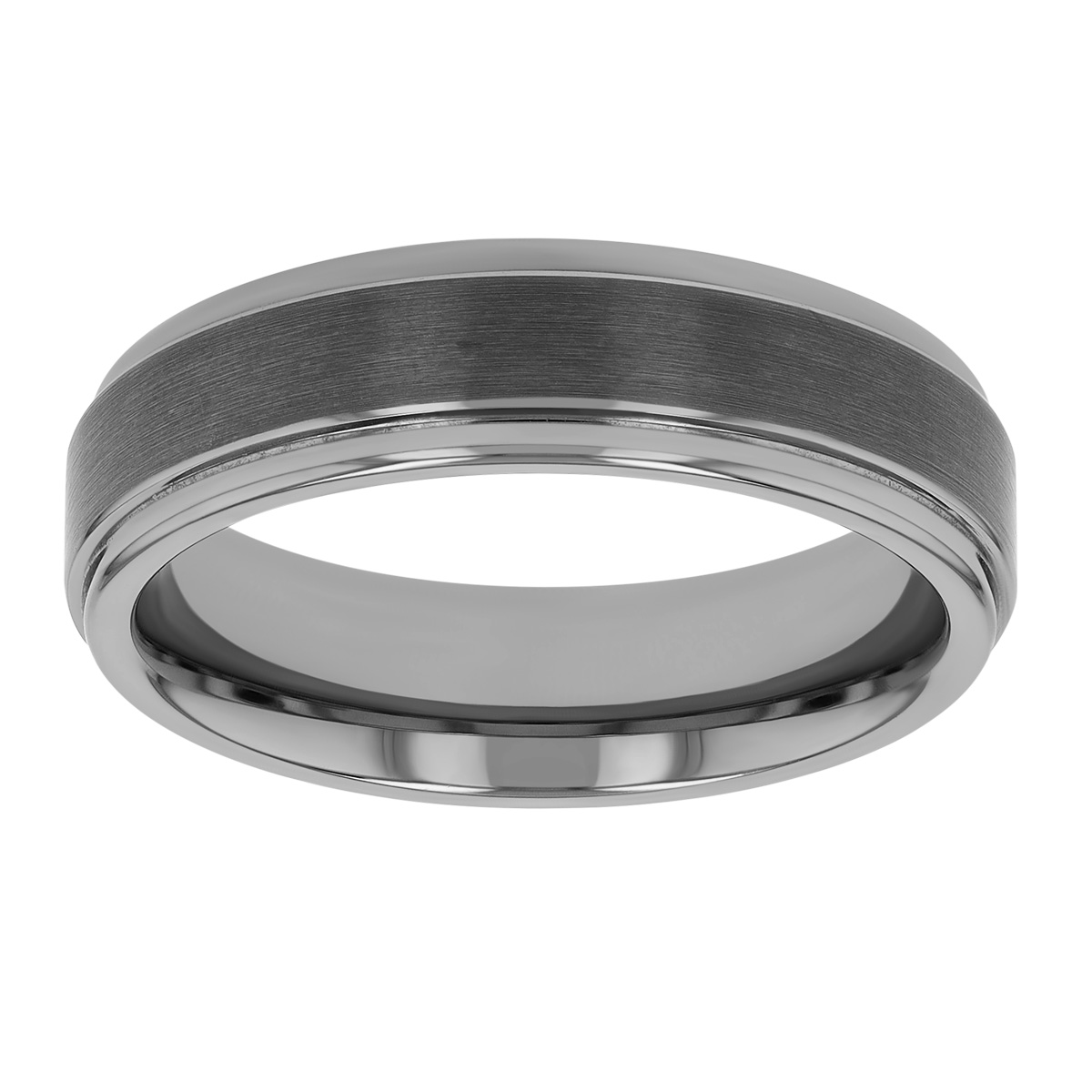 Tungsten Comfort Fit Brushed Finish Wedding Band, Size 11