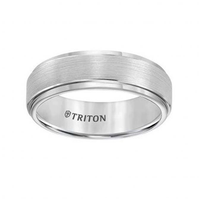 Tungsten Satin Finish Wedding Band, Size 12