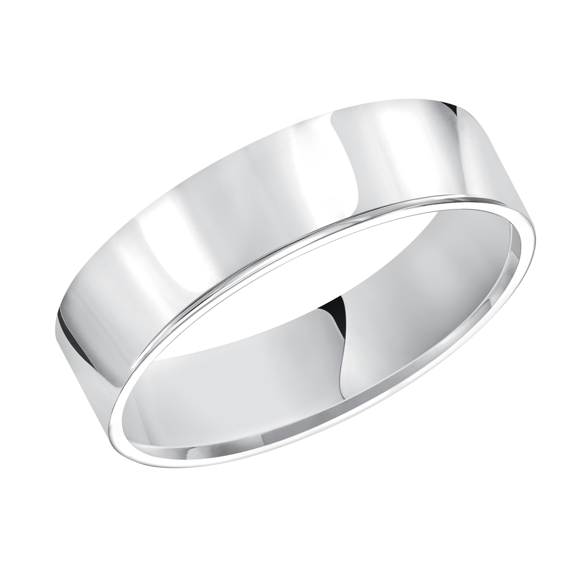 Palladium Comfort Fit 8 mm Flat Wedding Band, Size 10