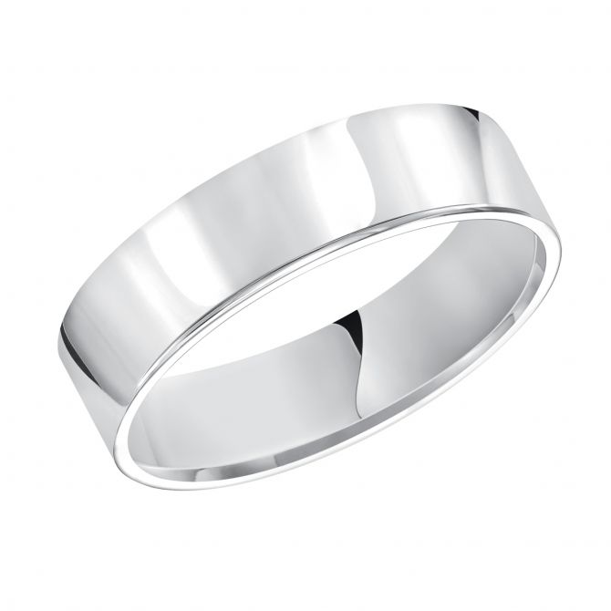 Palladium Comfort Fit 8 mm Flat Wedding Band, Size 10