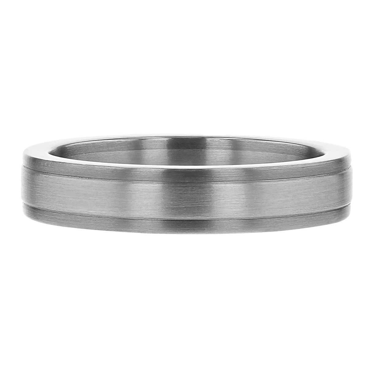 Furrer-Jacot Palladium & White Gold Stripe 4.5 mm Wedding Band, Size 10