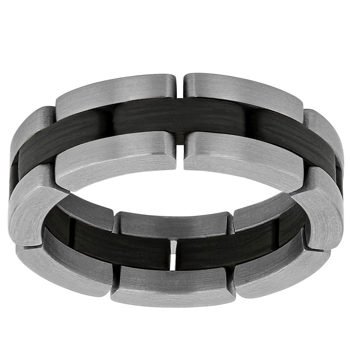 Furrer Jacot Palladium/Carbon Fiber Men's Wedding Band