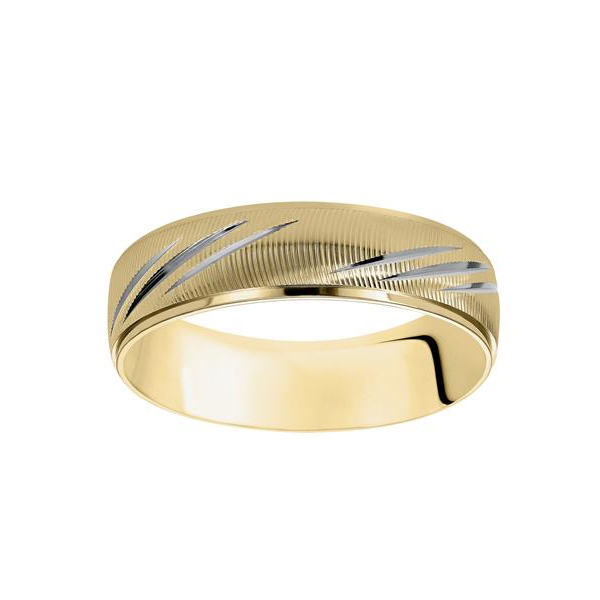 14K Yellow and White Gold Wedding Band