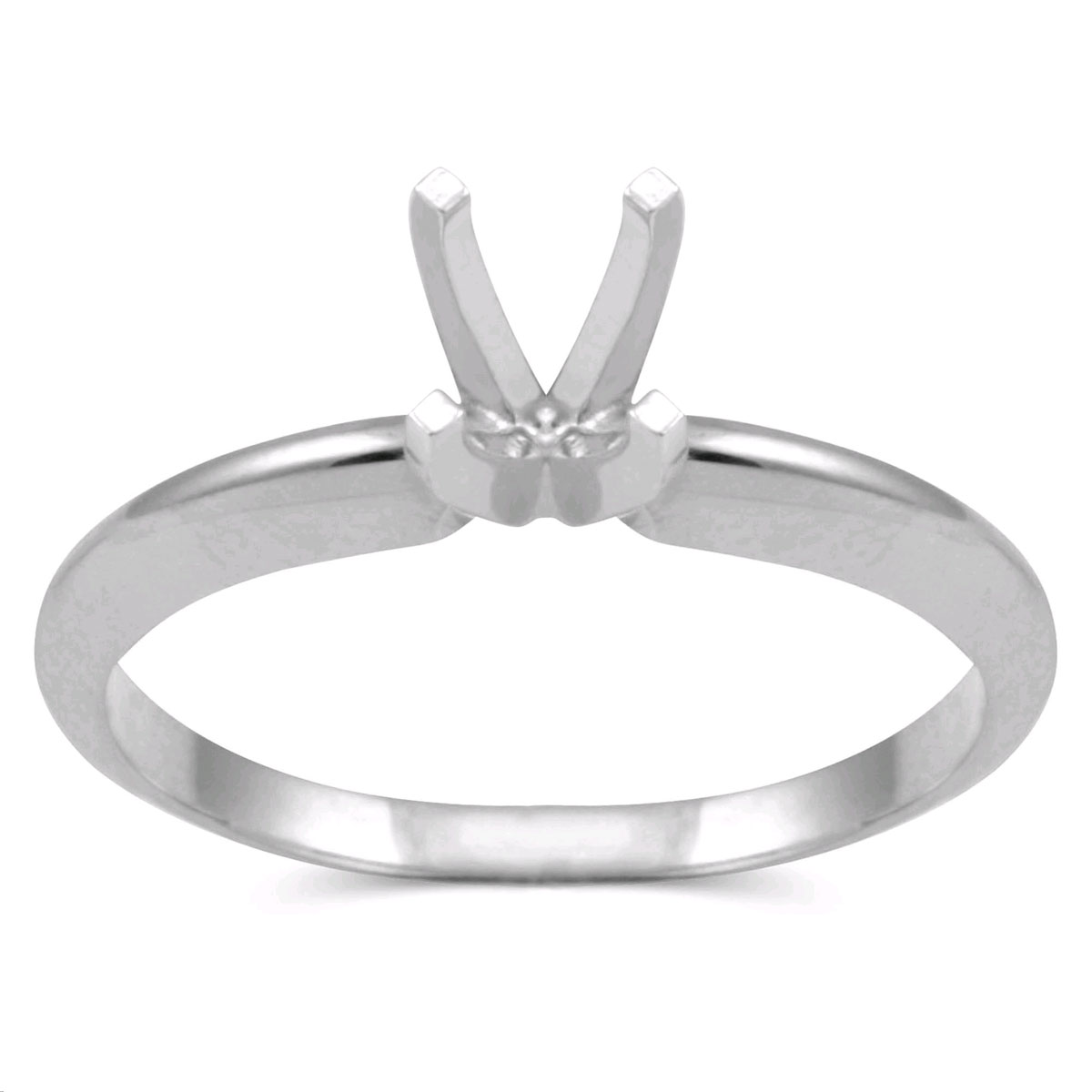 Solitaire Ring Setting with 4 Prong 1.25 ct Head in Platinum