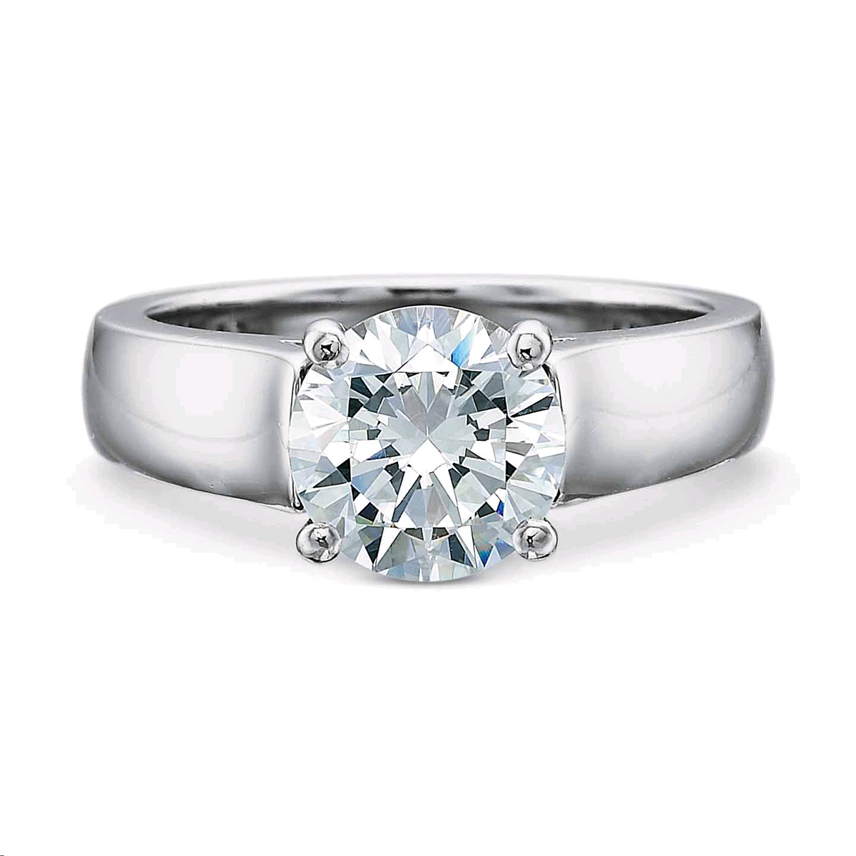 Platinum 5 mm Flush Fit Solitaire Ring Setting