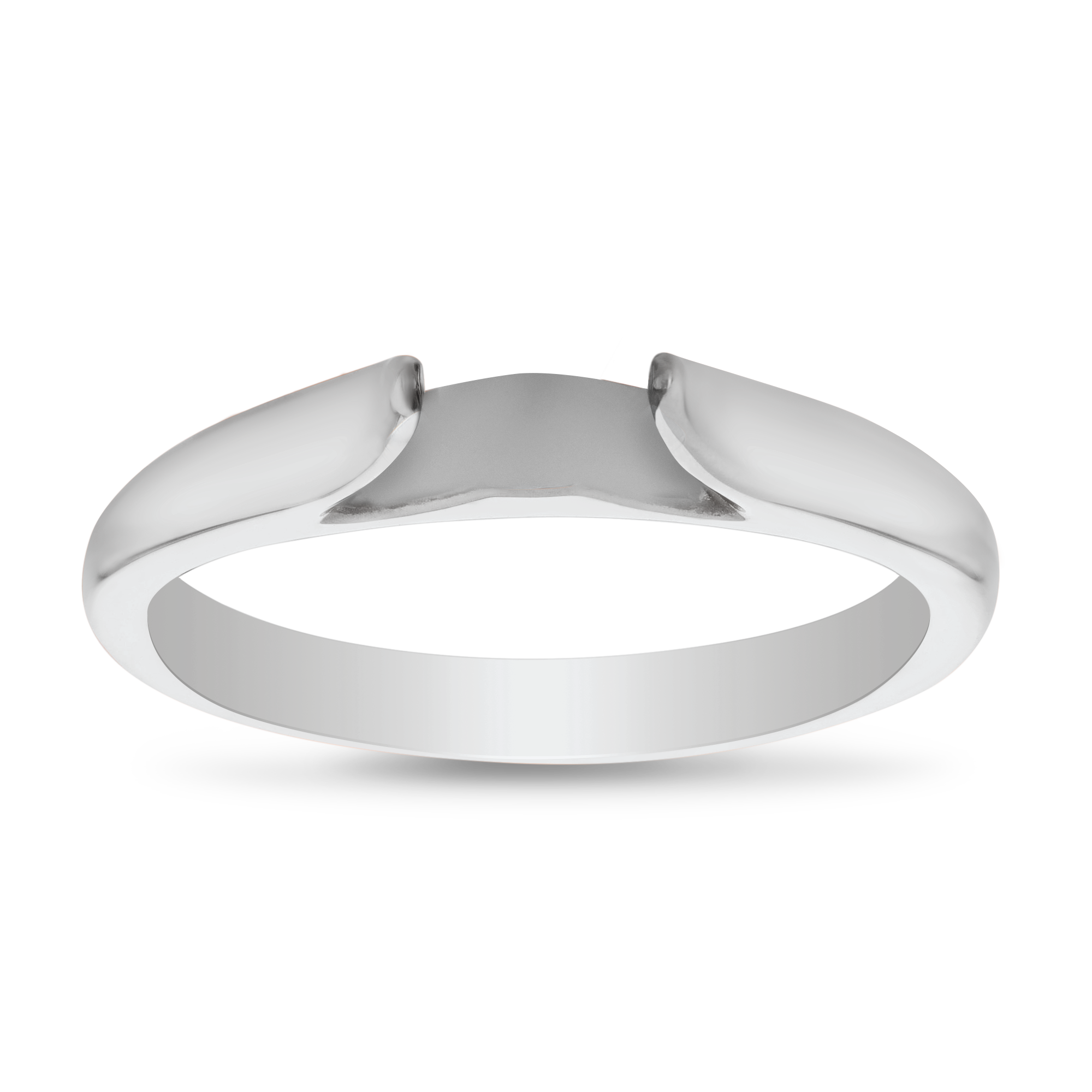 Platinum Solitaire Cathedral Engagement Ring Mounting