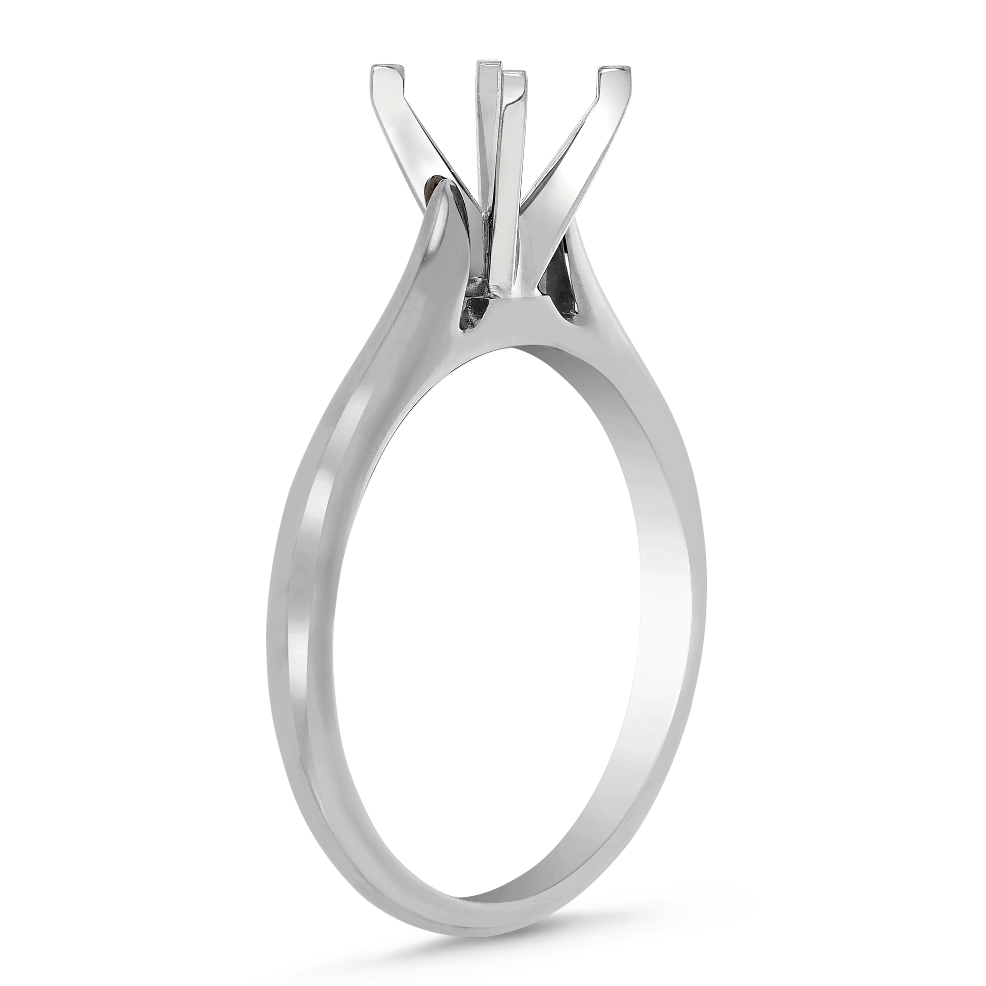 Platinum Solitaire Cathedral Engagement Ring Mounting
