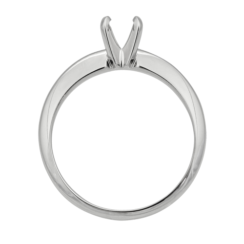14K White Gold 2.5mm Solitaire Ring Setting
