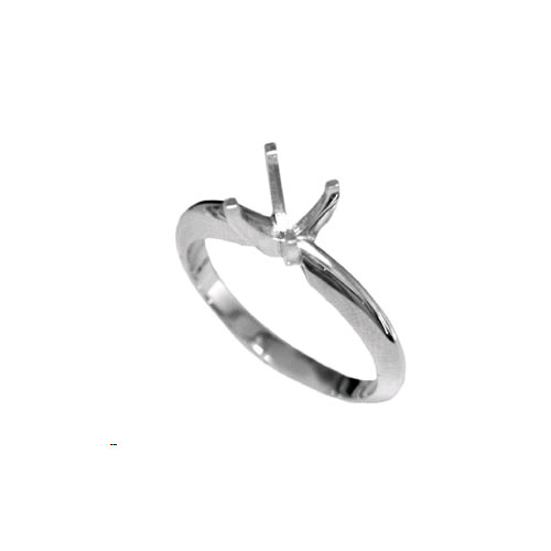 Solitaire Ring Setting with 4 Prong 1.00 ct Head in White Gold