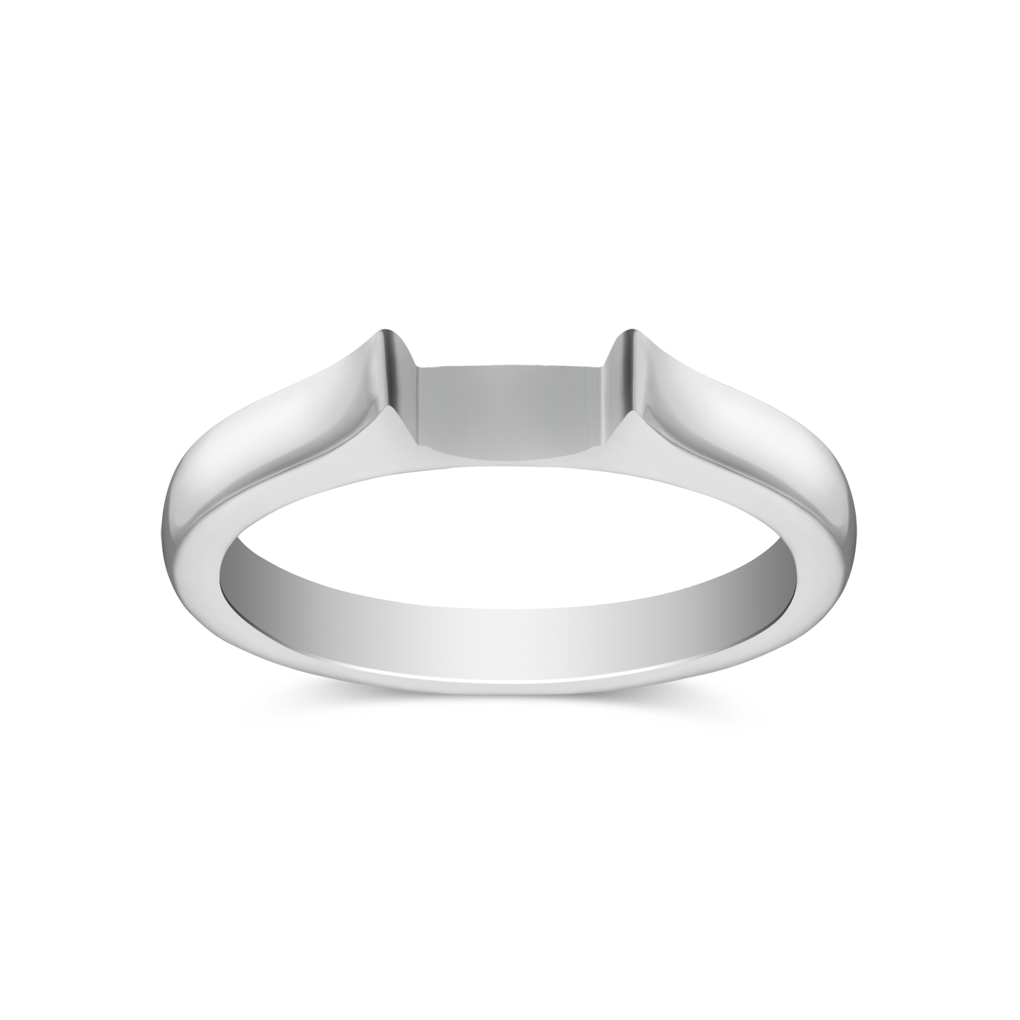 White Gold Flush Fit Solitaire Ring Setting