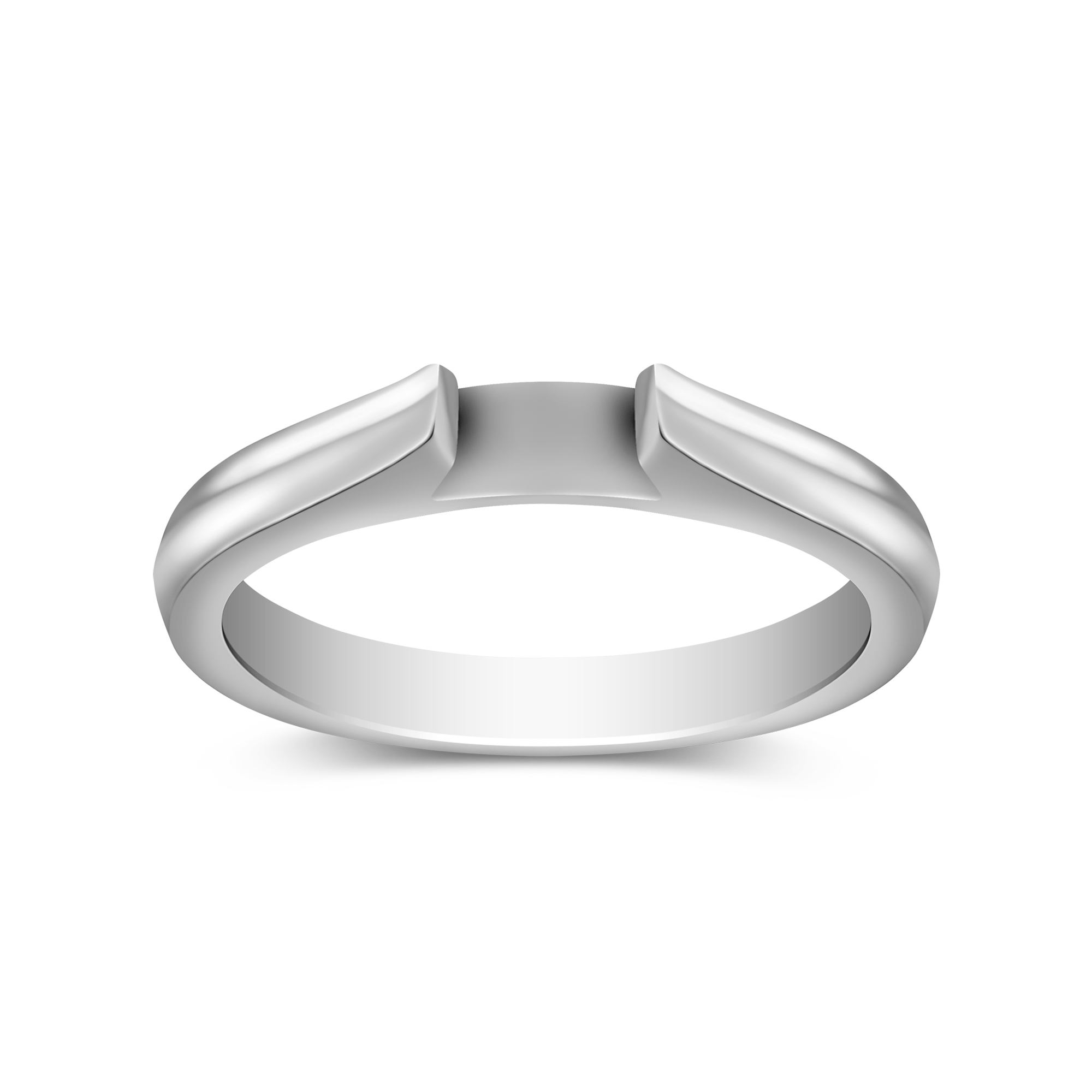 14K White Gold Ring Setting