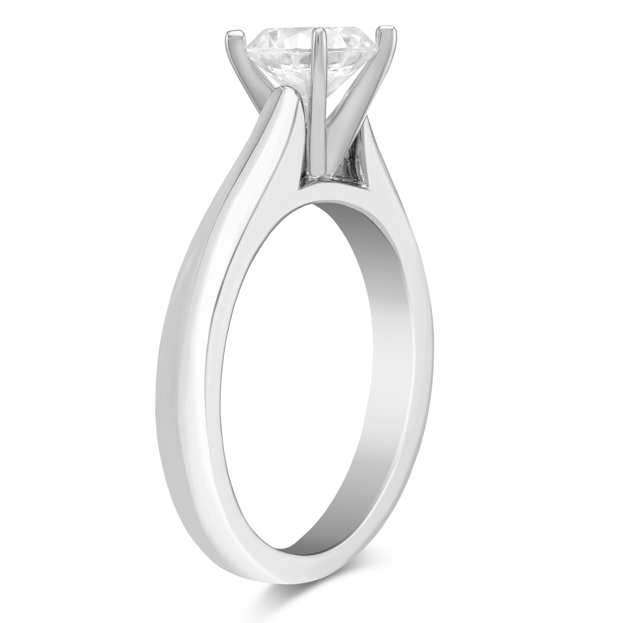 14K White Gold Ring Setting