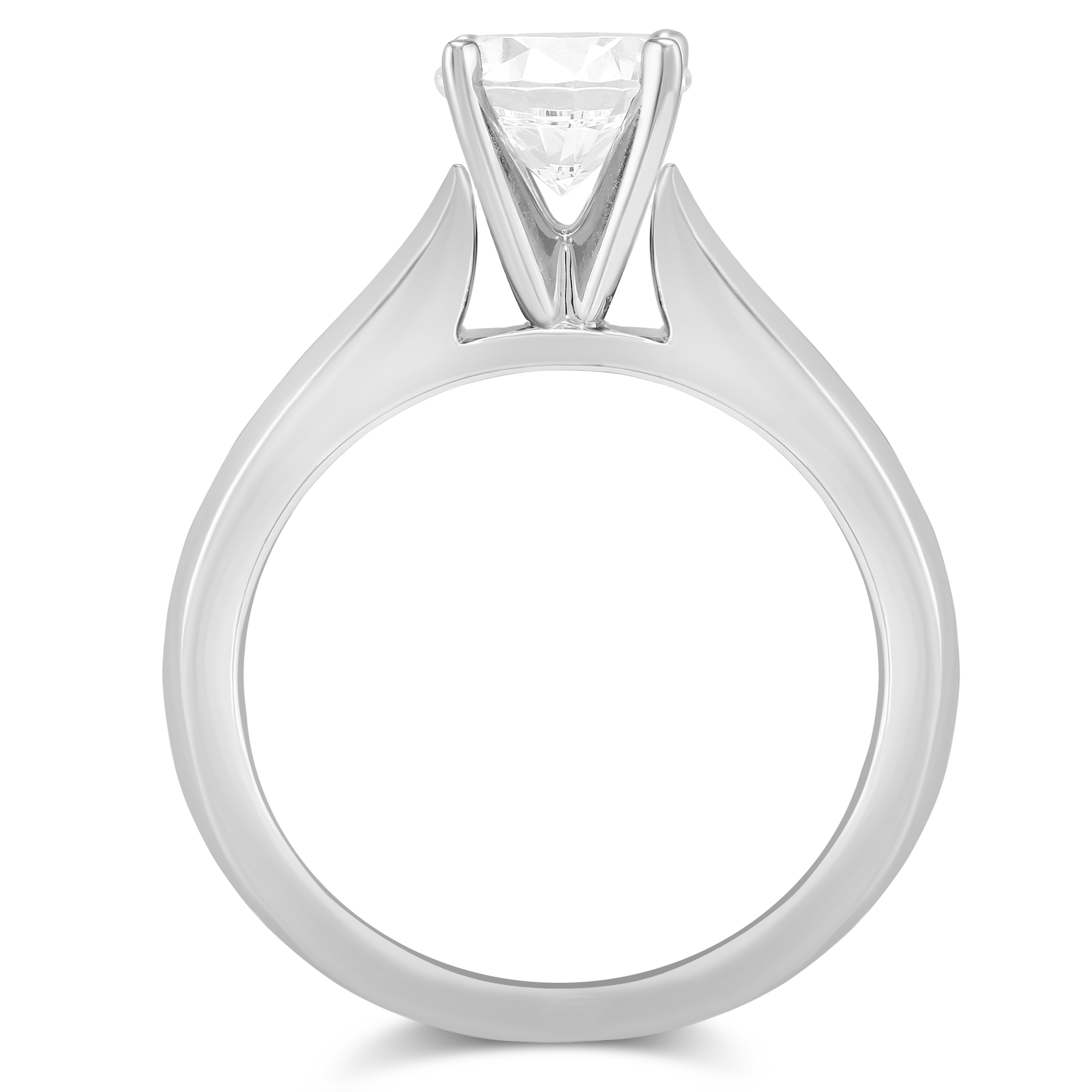 14K White Gold Ring Setting