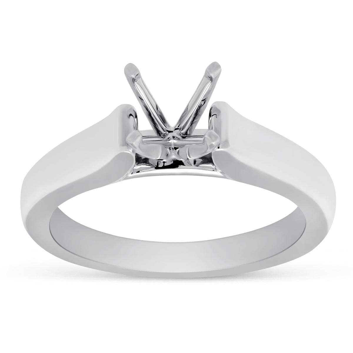 White Gold Cathedral Style Ring Setting
