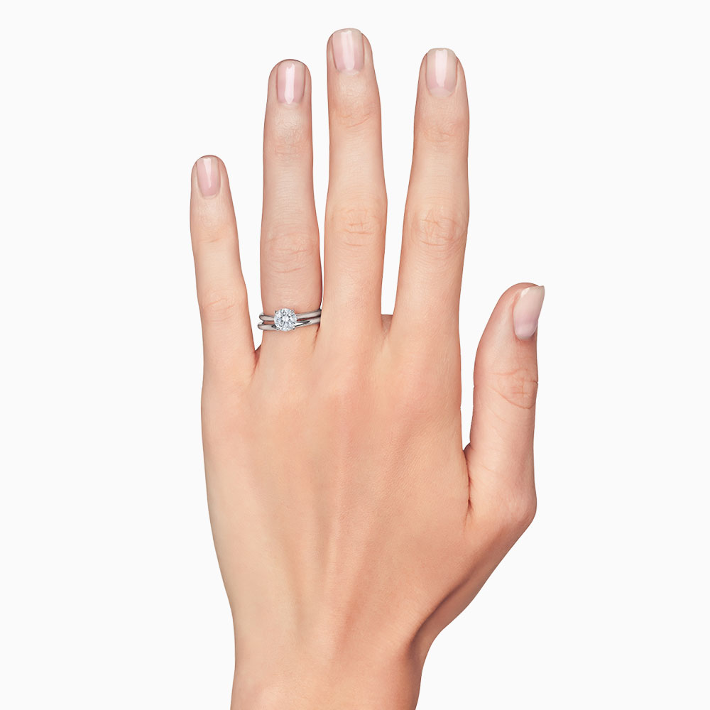 18K Gold New Aire Solitaire Engagement Ring Setting