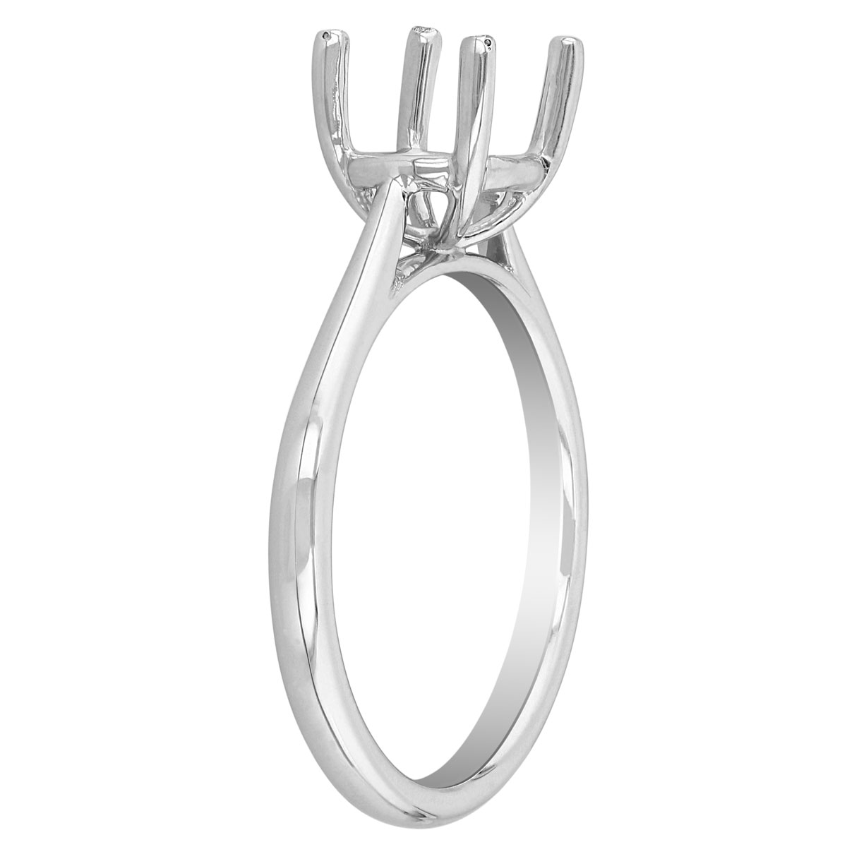 New Aire White Gold Solitaire Ring Setting with 1.50 ct Platinum Head