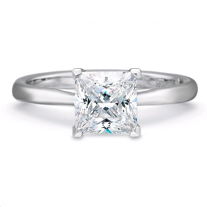 New Aire White Gold Solitaire Ring Setting
