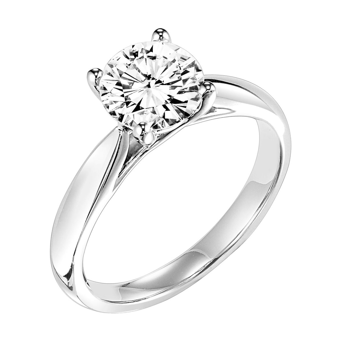 Solitaire Ring Setting in White Gold