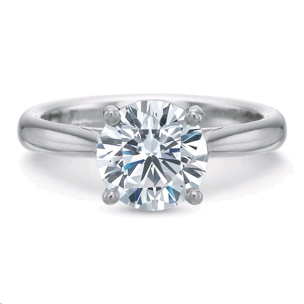 New Aire White Gold 3 mm Solitaire Ring Setting