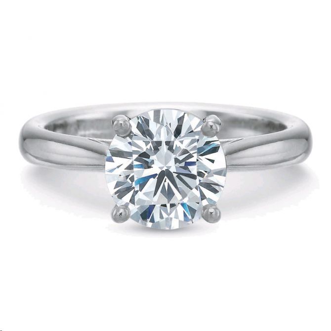 New Aire White Gold 3 mm Solitaire Ring Setting