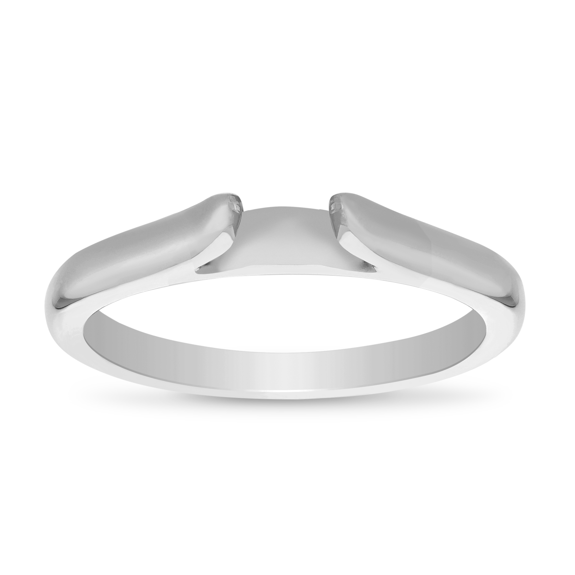 White Gold Solitaire Cathedral Engagement Ring Mounting