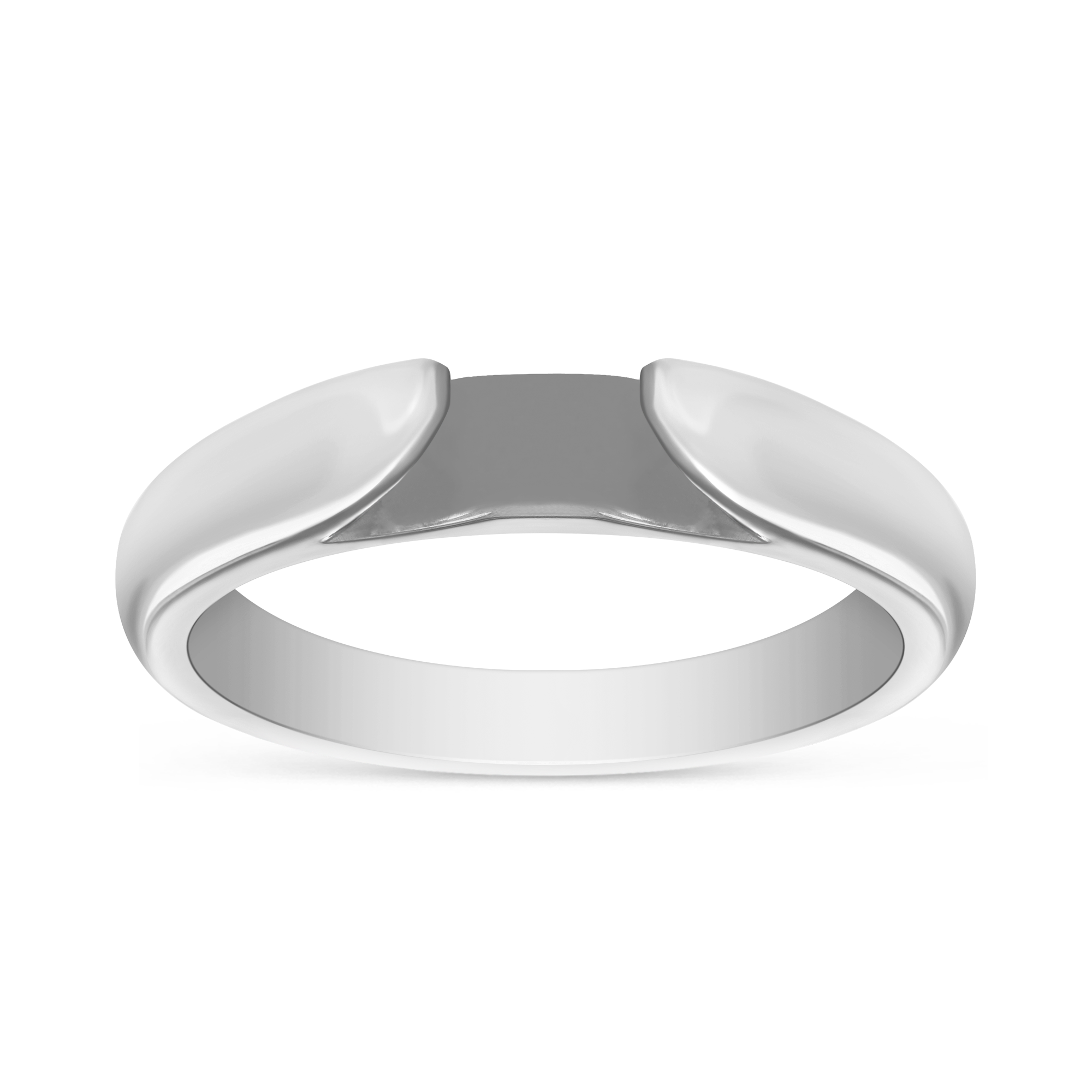 White Gold Cathedral Solitaire Ring Setting