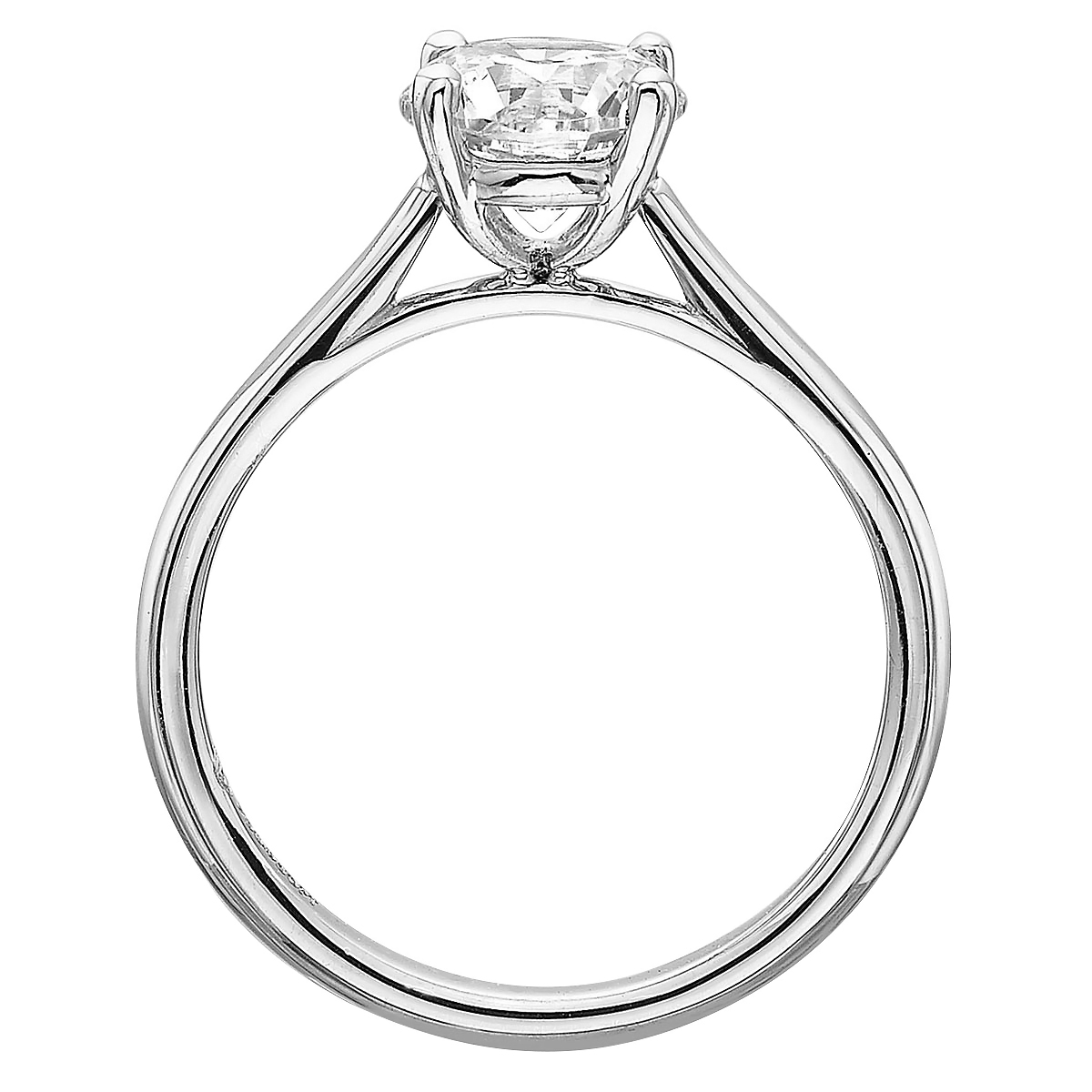 White Gold New Aire Solitaire Ring Setting, Size 5