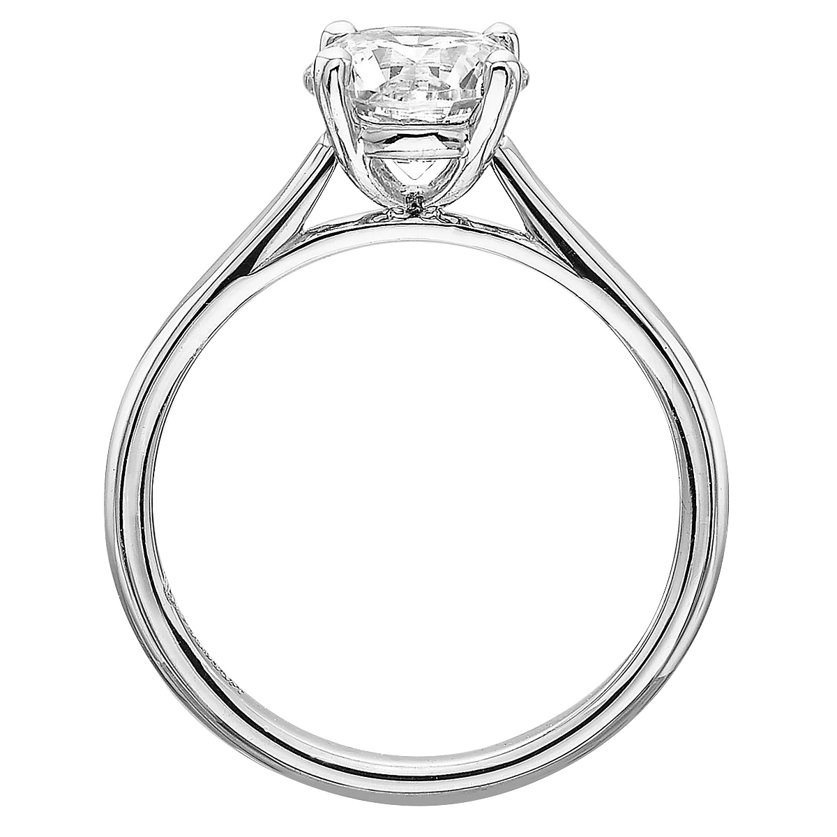 White Gold New Aire Solitaire Ring Setting, Size 6