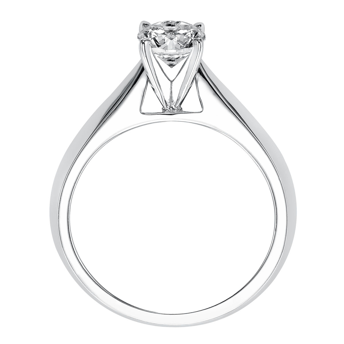 ArtCarved Pixie Solitaire Ring Setting with Knife Edge and 0.75 ct Head in White Gold