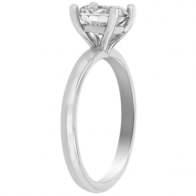 White Gold Solitaire 4 Prong Basket Ring Setting with 1.5 ct Head Borsheims
