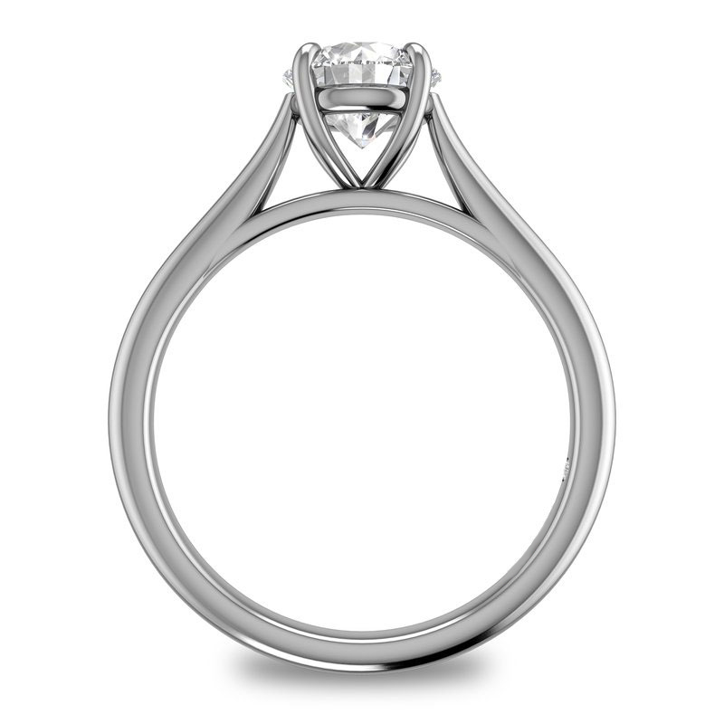 White Gold Solitaire Cathedral Ring Setting with 1.25 ct Head