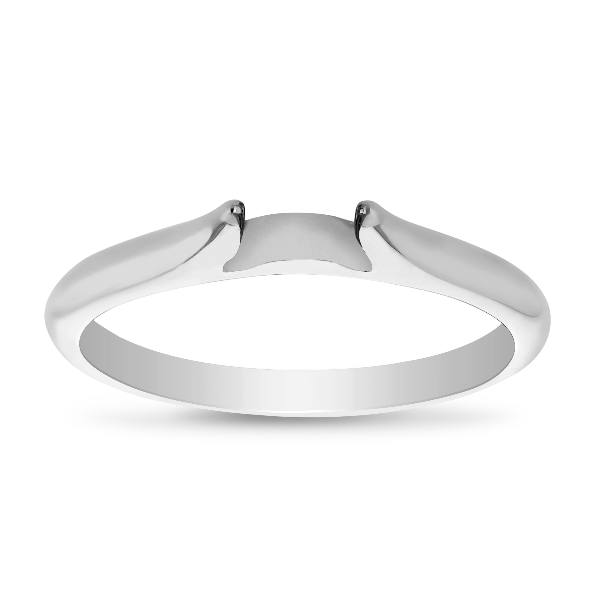 White Gold Solitaire Cathedral Engagement Ring Mounting