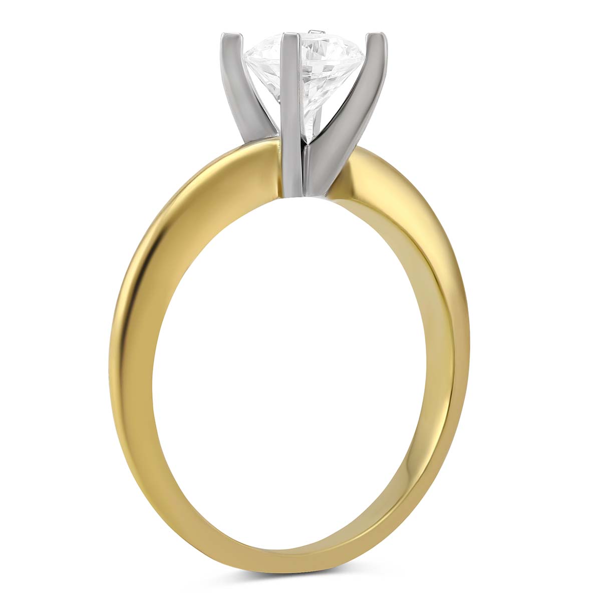14K Yellow Gold 2.5mm Solitaire Ring Setting