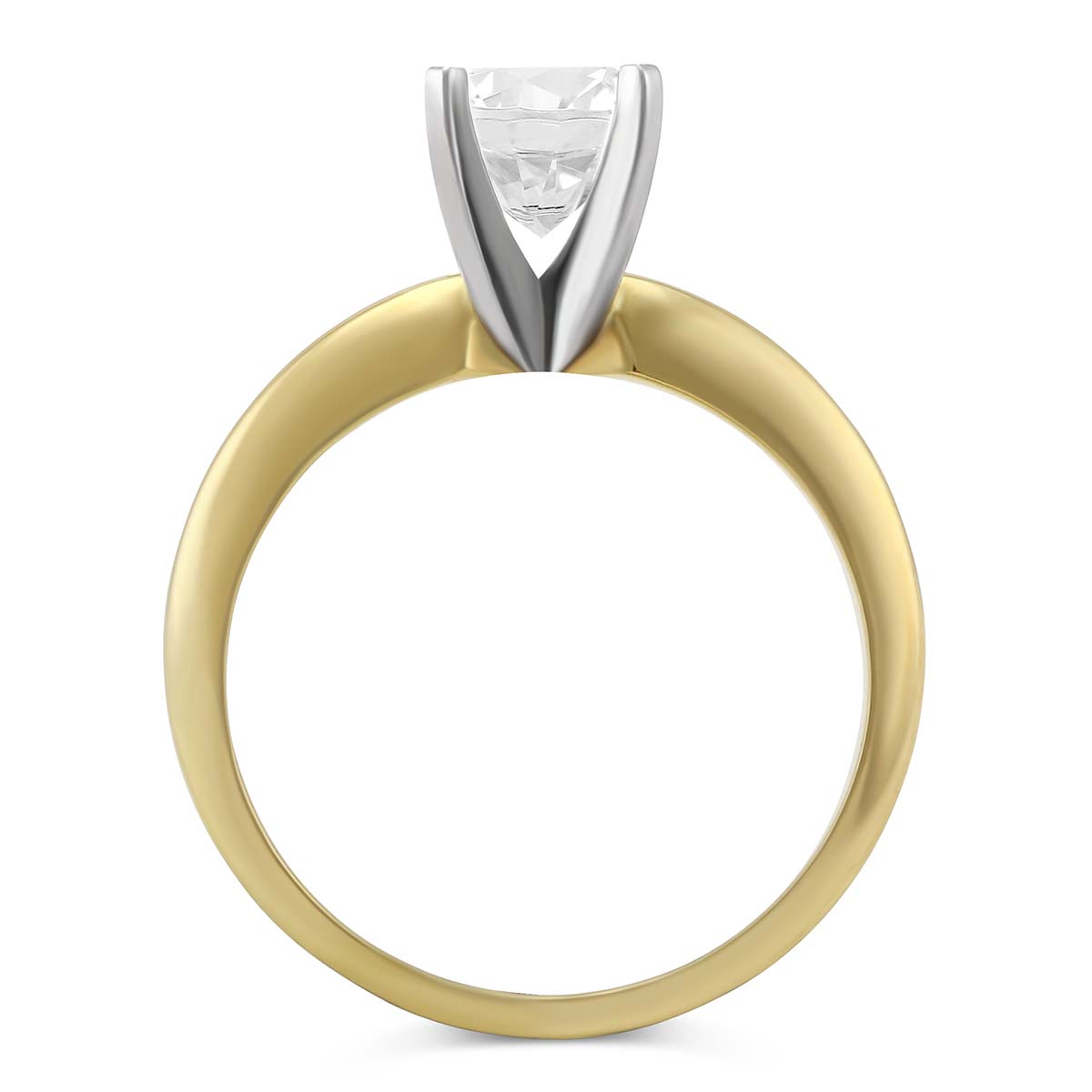 14K Yellow Gold 2.5mm Solitaire Ring Setting