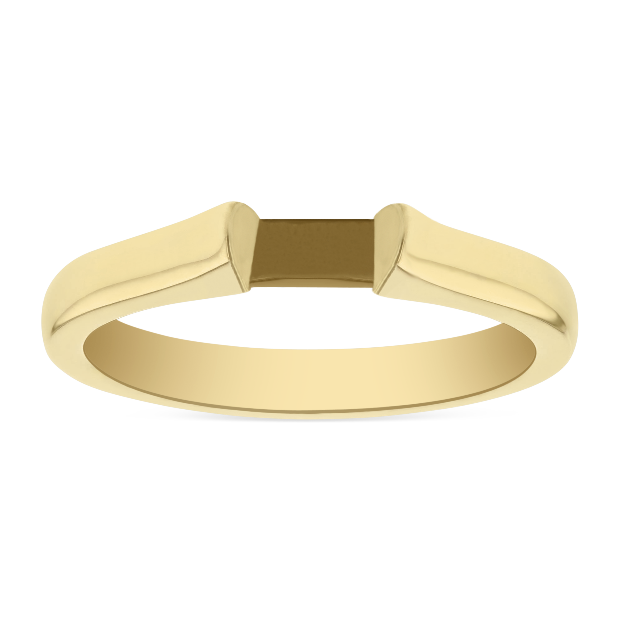 Solitaire Flush Fit Ring Setting in Yellow Gold