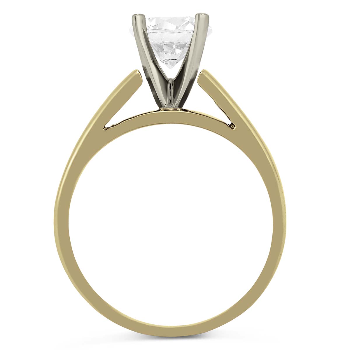 14K Yellow 5mm Solitaire Ring Setting