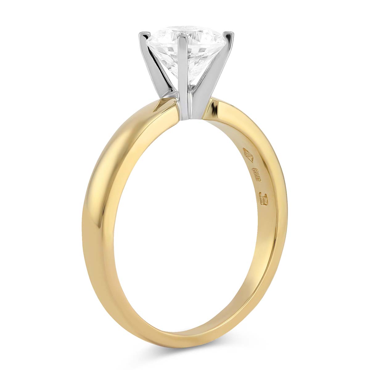 Yellow Gold 3mm Solitaire Ring Setting