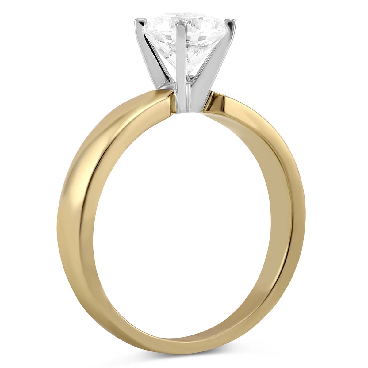14K Yellow Gold 4.5mm Solitaire Ring Setting
