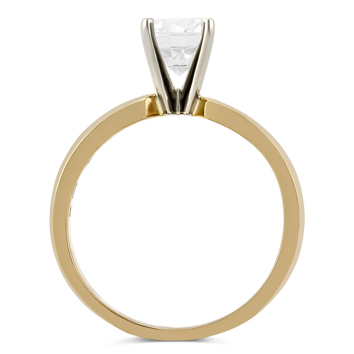 14K Yellow Gold 4.5mm Solitaire Ring Setting