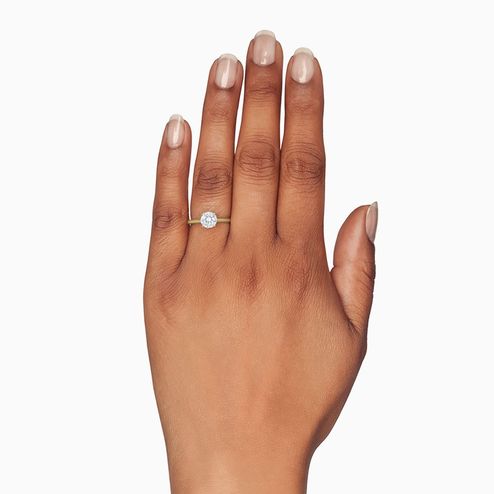 18K Gold New Aire Solitaire Engagement Ring Setting