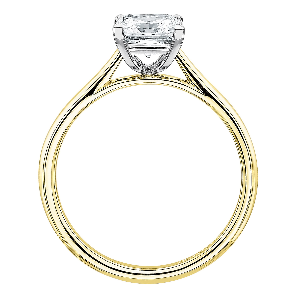 Yellow Gold New Aire Solitaire Ring Setting