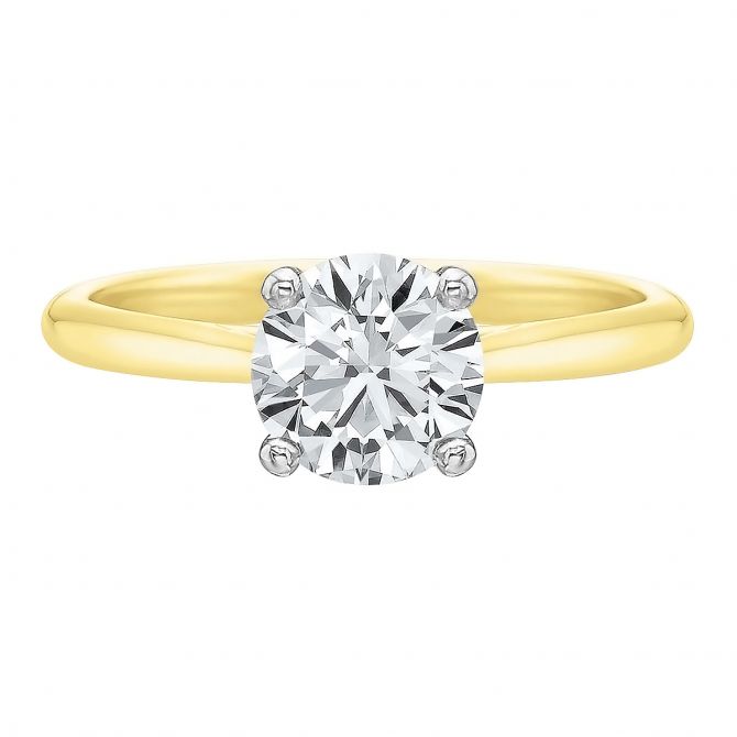 White Gold New Aire 4 Prong Solitaire Ring Setting