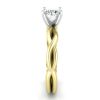 Crossover Solitaire Ring Setting in Yellow Gold