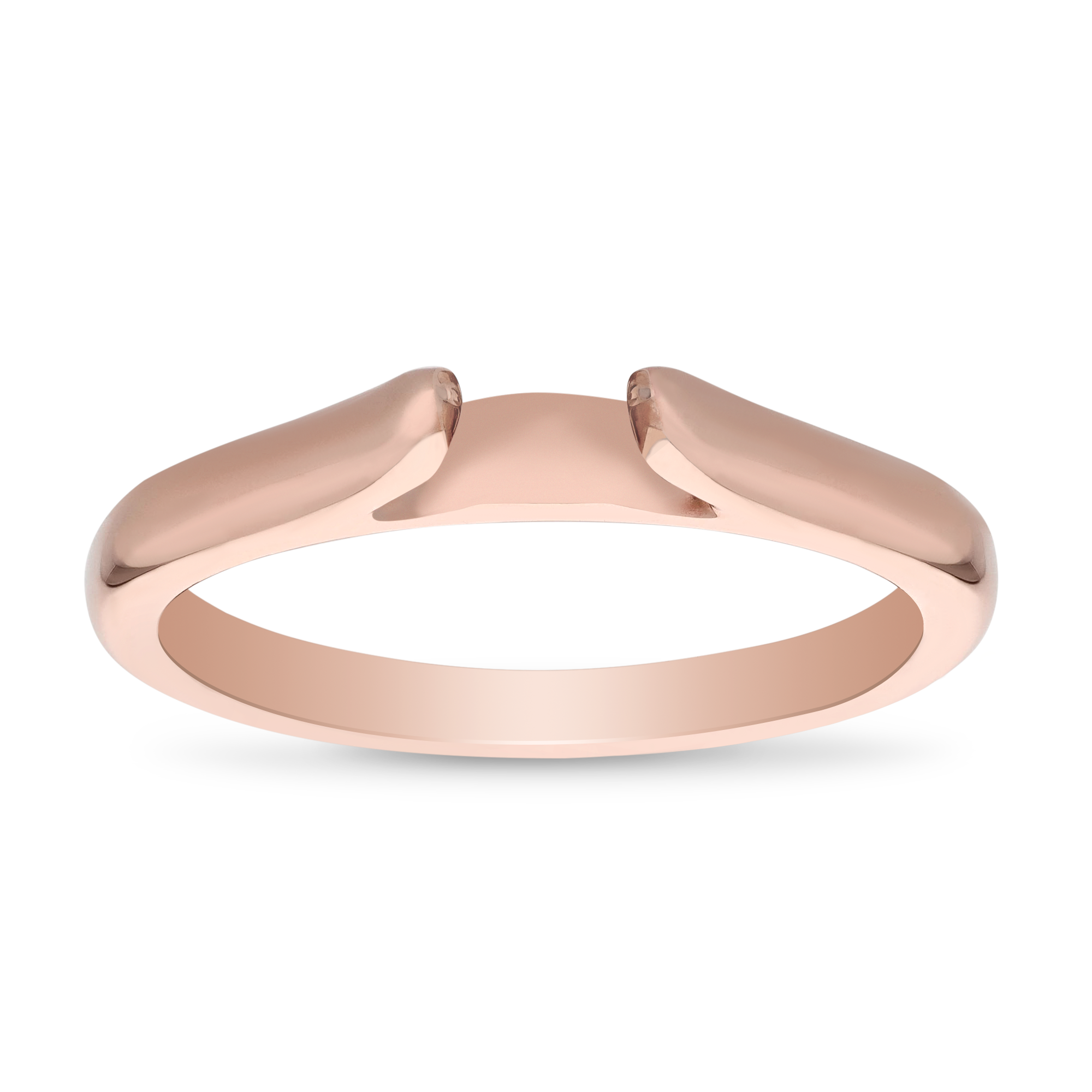 Rose Gold Solitaire Cathedral Engagement Ring Mounting