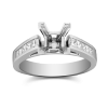 White Gold Channel Set Princess Cut Diamond Ring Setting