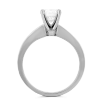 White Gold Double Concave Double Channel Set Princess Cut Diamond Ring Setting