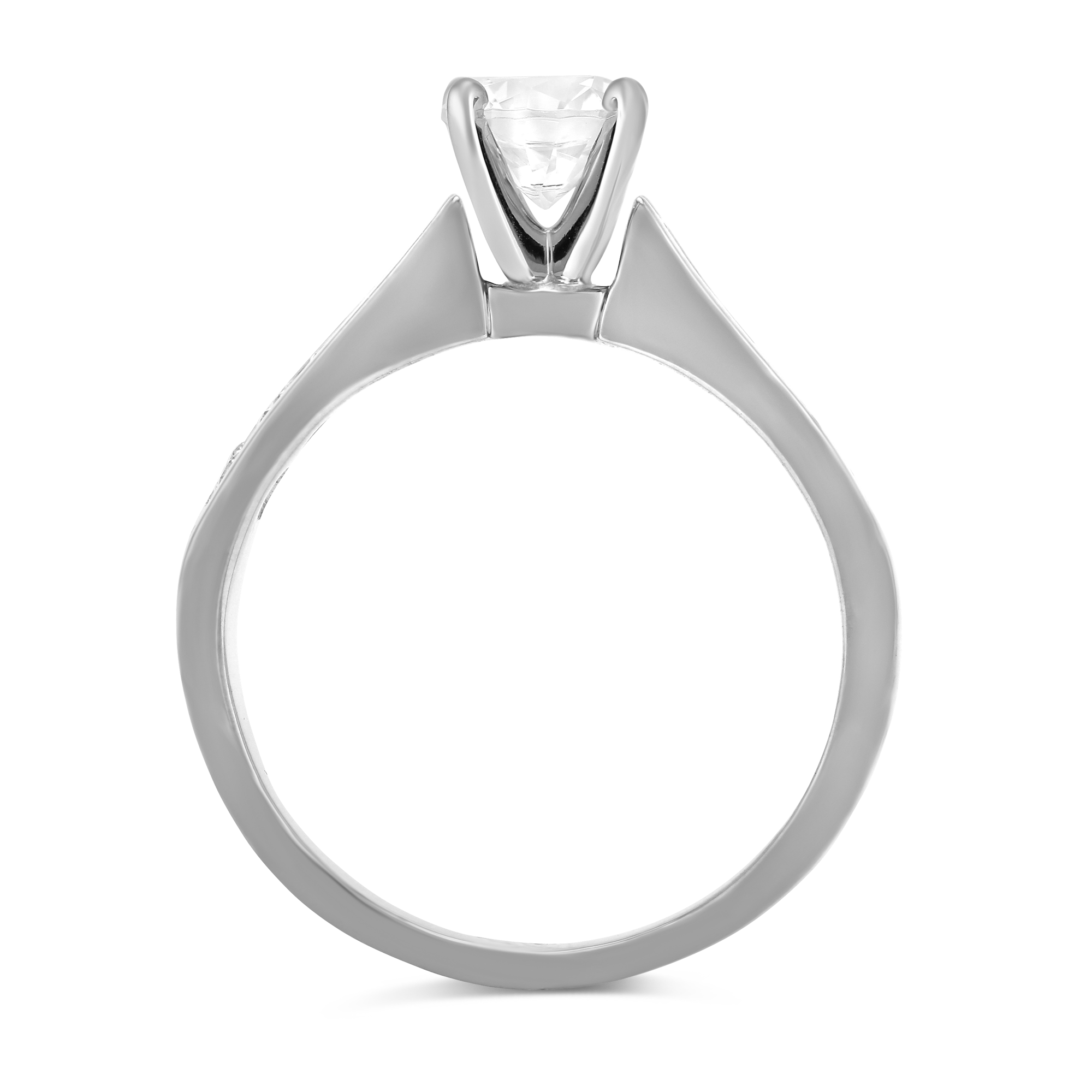 White Gold Channel Set Round Diamond Ring Setting